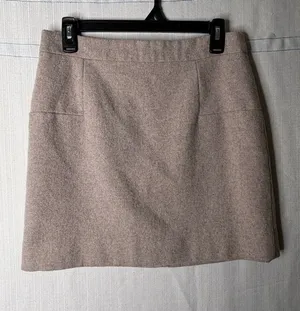 J.Crew women’s Size 6 Wool Blend Mini Skirt Beige Lined Classic(A531) thumbnail 1