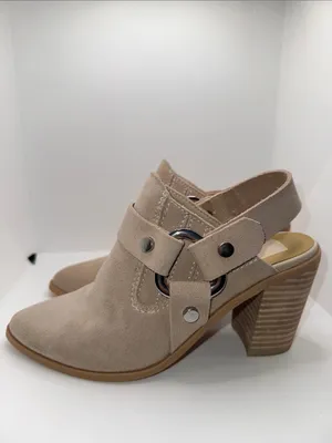 Dolce Vita Rango Heeled Mules Tan Suede Women’s 6 thumbnail 2