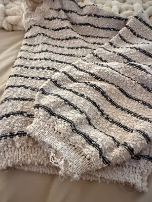 Altar'd State Striped Crewneck Sweater in Beige and Black thumbnail 8
