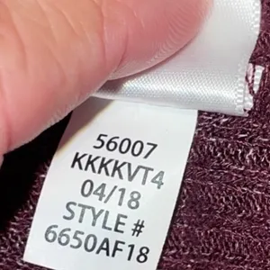 Aeropostale Burgundy Cardigan Sweater Women's Long Sleeve Lightweight Knit thumbnail 6