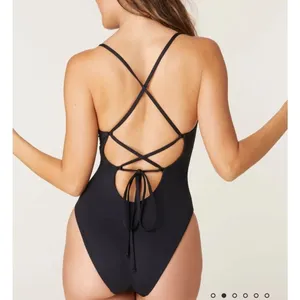 Andie Swim‎ The Fiji One Piece Swimsuit Black size XS NWT minimalist thumbnail 2