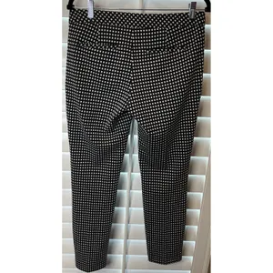 Express Womens‎ 6 Columnist Ankle Pants Black White Grid Stretch Dress Slacks thumbnail 2