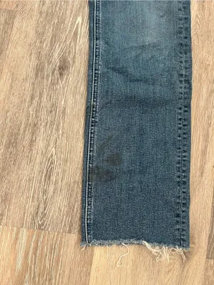 MOTHER Straight Leg Jeans Womens Size 30 Medium Wash High Rise Raw Hem Stretch thumbnail 4
