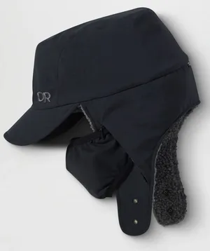 Outdoor Research Whitefish Hat Size Medium Unisex Black New Waterproof Windproof thumbnail 1