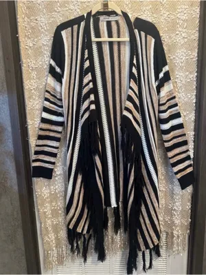 Western Bohemian cardigan with fringe Size M thumbnail 1