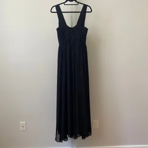 H&M‎ Moody Goth MobWife Corset Ruched Maxi Dress 8 Black Evening Gown Formal thumbnail 9