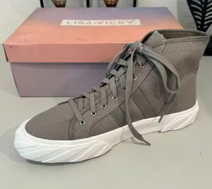 Gray High-Top Sneakers Size 11 by Lisa Vicky thumbnail 1