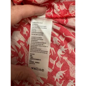 Anthropologie Maeve Melange Red‎ Animal Print Top Size 6 thumbnail 7