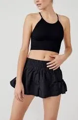 Free People Movement Get Your Flirt On Shorts Black XS thumbnail 1
