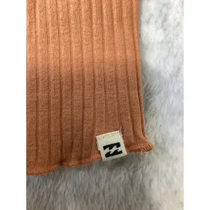 Billabong Womens Ribbed Tank Top Terracotta Orange Lettuce Hem Size M NWOT thumbnail 3