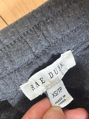 RAE DUNN Charcoal Grey Wide Leg Sweat Pants Size XS thumbnail 5