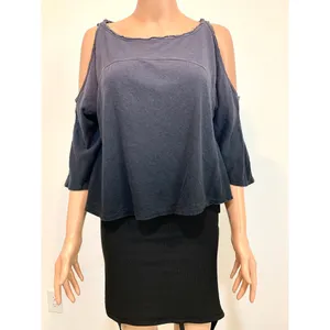 We the Free People XS Lily ombre dip dye cold shoulder tee top TB2 3407 thumbnail 11
