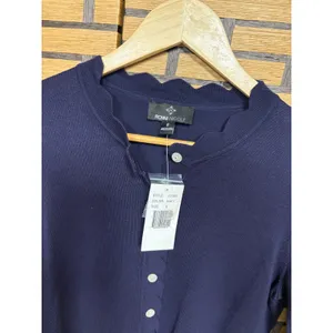 Ronni Nicole Navy Button Up Caridgan‎ Size Small thumbnail 3