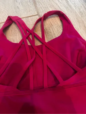 Lululemon x SoulCycle Longline Strappy Back Pink Yoga Sports Bra size 6 thumbnail 6