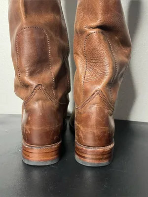 Sendra 9177 Brown Leather Studded Pull On Tall Riding Boots Size 7.5 thumbnail 5
