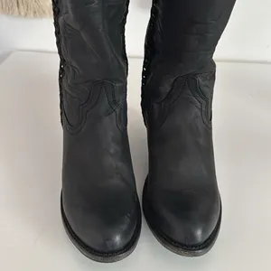 Lane Women's Plain Jane Charcoal Tall Western Boots EUC thumbnail 3
