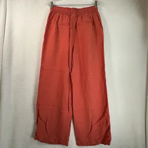 A New Day Womens Burnt Orange Wide Leg Drawstring High Rise Pants Size M Rust thumbnail 2