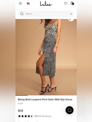 Lulus Women’s Being Bold Leopard Print Satin Midi Slip Dress Size Small thumbnail 3