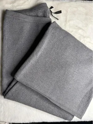 SKIMS Knit Relaxed Fit Pants Dark Heather Gray SZ Med NEW thumbnail 4