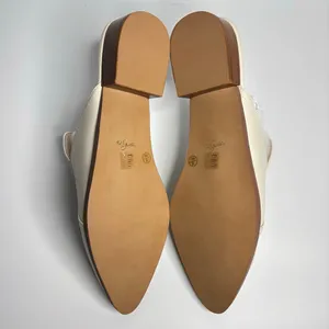 42 GOLD by Chinese Laundry Rue Pointed Toe Mules in Ecru Soft Leather thumbnail 8