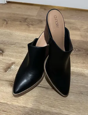  Nordstrom Rack Black Backless Booties thumbnail 1