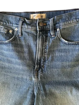 Madewell The Perfect Vintage Jean 28X25 Crop Straight Raw Edge Enmore Wash thumbnail 4