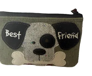Rolfs Genuine Leather Women’s Coin Purse Dog Design Best Friends thumbnail 1
