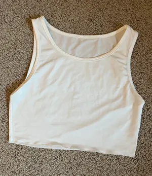 Plain white tank top Size M thumbnail 1