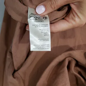 Free People Womens M Cafe Latte Cowl Neck Long Sleeve Layering Top NWT Brown thumbnail 7