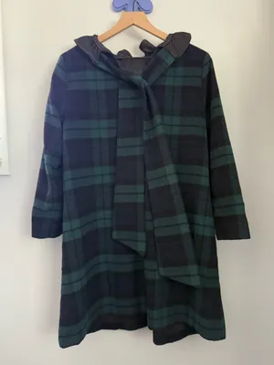 Tuckernuck Medium Blackwatch Daphne Dress Plaid Green Wool Holiday Christmas thumbnail 5