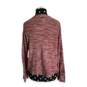 Billabong Womens‎ Sweater Size Small Red Tidal Vibes Pullover Lace Up JV08TBTI thumbnail 3