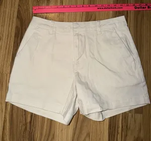 Banana Republic Ladies Women's Sz 6 Shorts Pockets White Stretch thumbnail 1