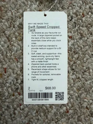 Lululemon Swift Speed Cropped Tank thumbnail 4