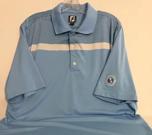 FootJoy Athletic Fit “International Country Club” Blue Polo Shirt thumbnail 1