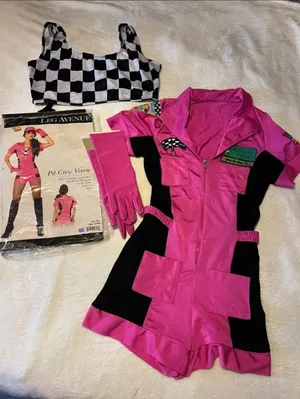 Pit Crew Racer Garage Costume Women thumbnail 2