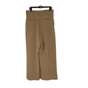 Gabrielle Union Tan‎ Wide Leg High Waisted Pants Paper Bag Size 12 Work Business thumbnail 2