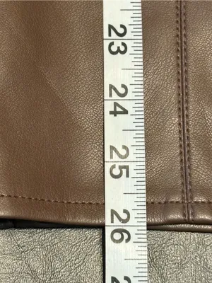 Marc New York NWT size Small Chocolate Brown Faux Leather Belted Pencil Skirt thumbnail 11