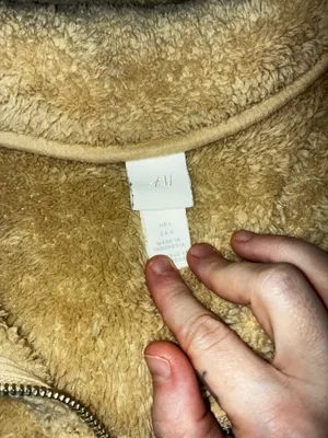 H&M Fuzzy Half-Zip Sherpa Pullover - Beige thumbnail 2