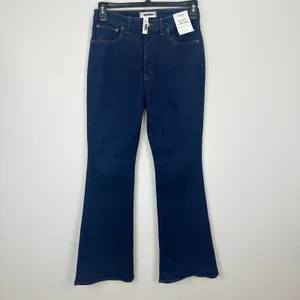 Madewell The Curvy Stretch Flare Jean Rinse Wash Dark Blue High Rise US 28 NWT thumbnail 7