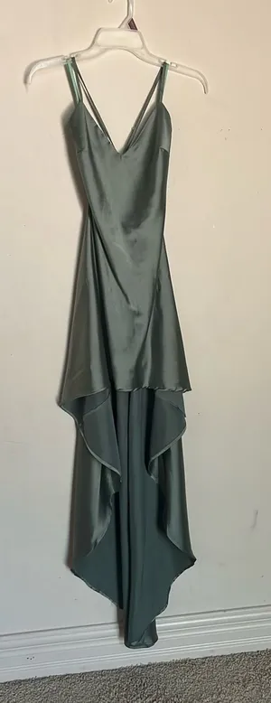 Windsor Sage Green High-Low Dress Wedding Guest Dress thumbnail 1