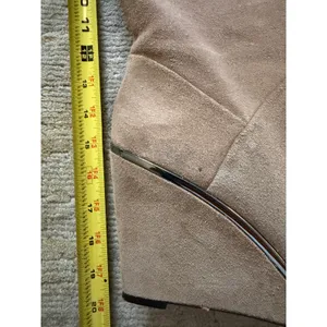 DVF Knee High Boots Womens 9 Tan Leather Suede Wedge Heel thumbnail 15