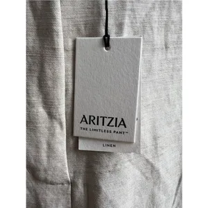 Aritzia The Limitless Pant Linen NWT Natural Ecru Wide Leg Size 6 thumbnail 6