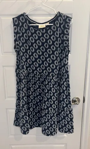 Maeve Anthropologie Navy Textured Sleeveless Mini Dress Small thumbnail 1