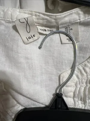 Joie Cream Smocked V-Neck Tunic Top thumbnail 4
