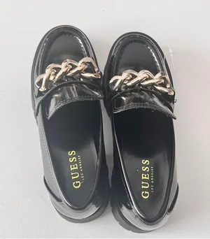 Guess Women's Hillford Shiny Black Faux Leather Platform Chunky Loafers Sz 7.5 thumbnail 5