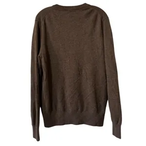 Quince Women Size Large Mongolian Cashmere Crewneck Sweater Henley Brown‎ Luxury thumbnail 2