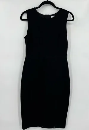 Bailey44 Sheath Midi Dress Sleeveless Cut Outs Zipper Lined Black Size Medium thumbnail 1
