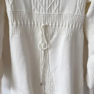 Free People Women's White Emmaline Knit Mini Sweater Dress Size‎ Large NWT thumbnail 7