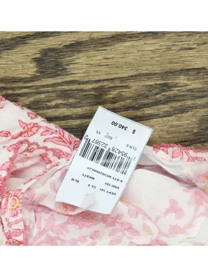 Poupette St. Barth Woven Floral Ciao Mini Dress WCIS25NBLZP Pink Lazuili XS thumbnail 4