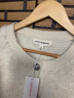 Lucky brand cream button front cardigan size small thumbnail 5